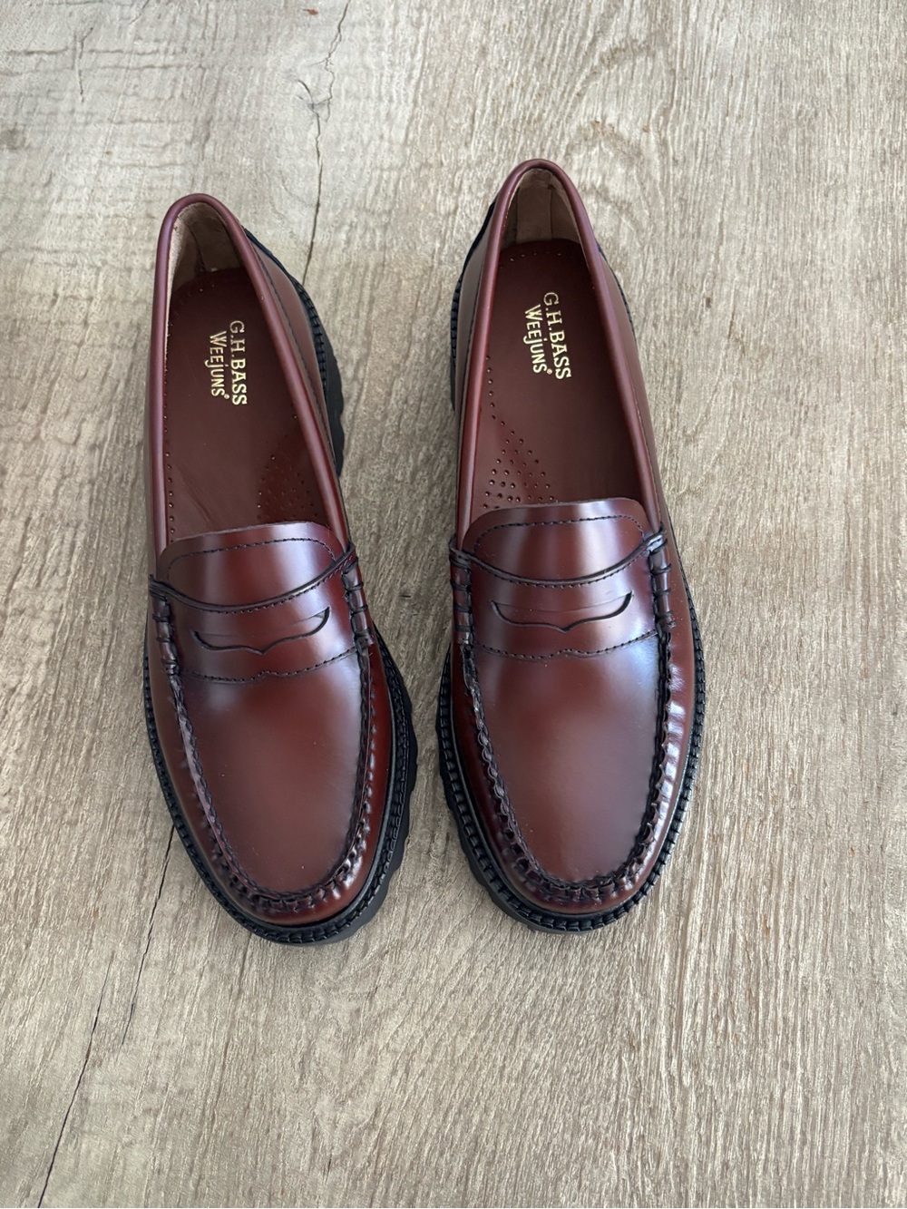G.H. Bass & Co. Women’s Penny Loafers — Burgundy